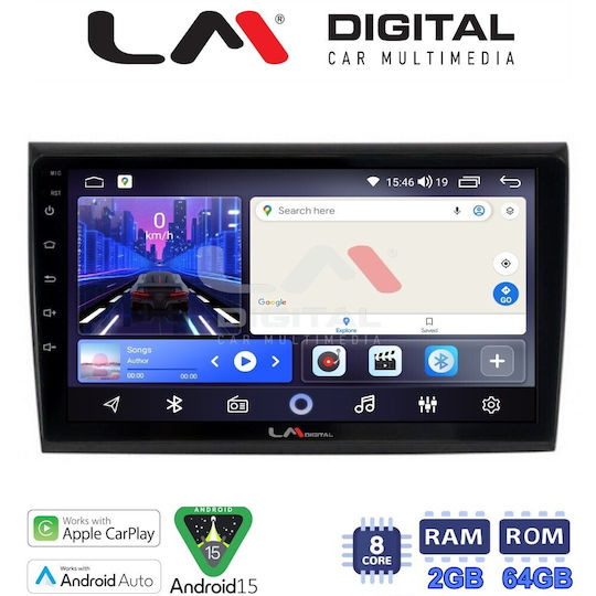LM Digital Ηχοσύστημα Αυτοκινήτου για Fiat Bravo 2007 (Bluetooth/USB/WiFi/GPS/Apple-Carplay/Android-Auto)