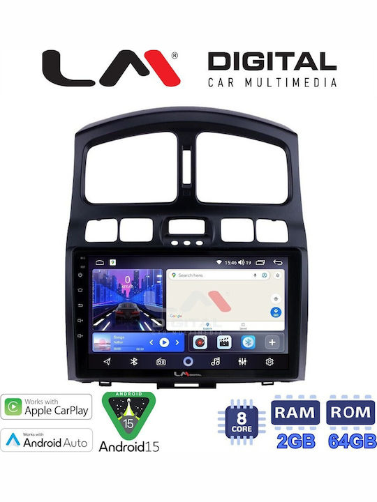 LM Digital Ηχοσύστημα Αυτοκινήτου για Hyundai Santa Fe 2000 2006 (Bluetooth/USB/WiFi/GPS/Apple-Carplay/Android-Auto)