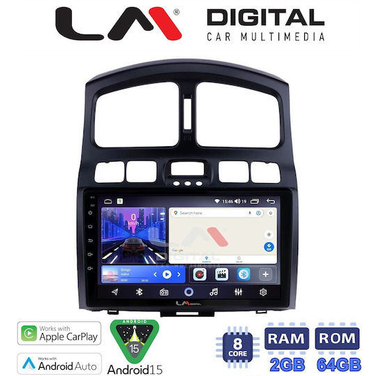 LM Digital Ηχοσύστημα Αυτοκινήτου για Hyundai Santa Fe 2000 2006 (Bluetooth/USB/WiFi/GPS/Apple-Carplay/Android-Auto)