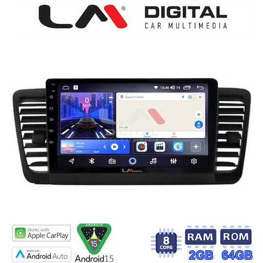 LM Digital Car Audio System for Subaru Legacy 2002 Bluetooth USB Wi-Fi GPS Apple CarPlay Android Auto