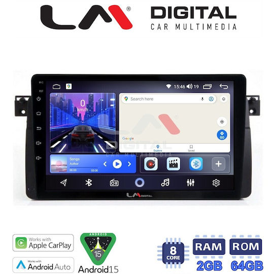 LM Digital Car Audio System for BMW Series 3 (E46) 1998-2005 Bluetooth USB Wi-Fi GPS Apple CarPlay Android Auto
