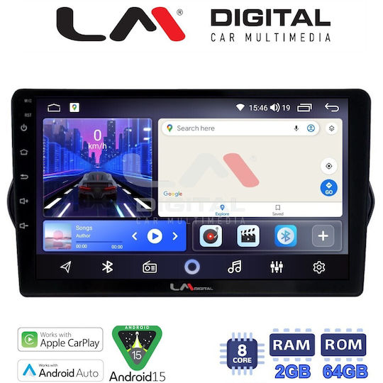 LM Digital Ηχοσύστημα Αυτοκινήτου για Fiat Tipo 2015 (Bluetooth/USB/WiFi/GPS/Apple-Carplay/Android-Auto)