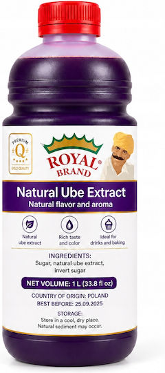 Екстракт от Натурално Ube Royal Brand 1л Сладкарство Печене Сладолед Десерти Лилав Ям