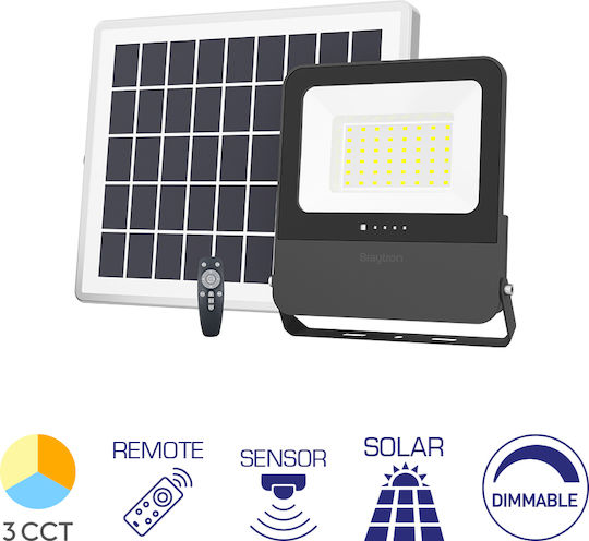 Braytron Waterproof Solar LED Flood Light 50W IP65