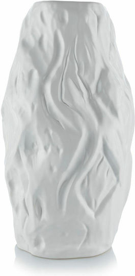 HowHomely Vase Keramik Weiß