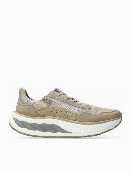 Sano Ανδρικά Ανατομικά Sneakers Μπεζ