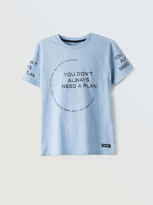 Παιδική Μπλούζα Κοντομάνικη Γαλάζια