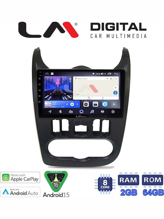 LM Digital Car Audio System for Renault Logan Dacia Duster Logan Sandero 2006 2012 Bluetooth USB Wi-Fi GPS Apple CarPlay Android Auto
