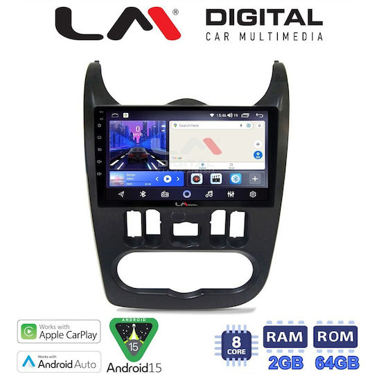LM Digital Ηχοσύστημα Αυτοκινήτου για Renault Logan Dacia Duster / Logan / Sandero 2006 2012 (Bluetooth/USB/WiFi/GPS/Apple-Carplay/Android-Auto)