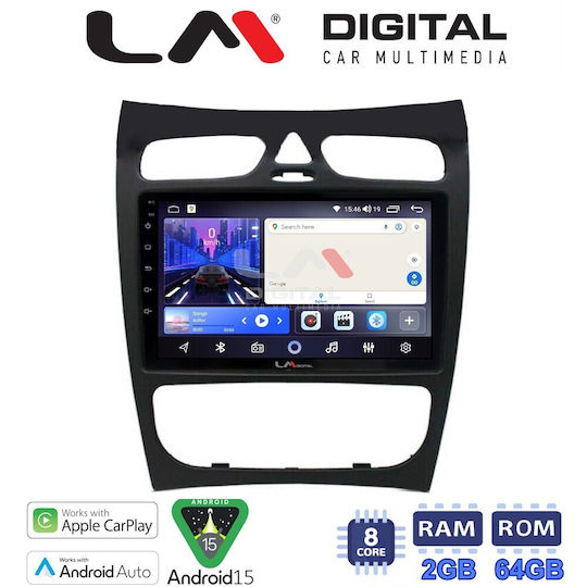 LM Digital Car Audio System for Mercedes-Benz CLK Class 2000 2004 Bluetooth USB Wi-Fi GPS Apple CarPlay Android Auto