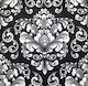 Black White Ornamental Napkins 33x33cm 20pcs
