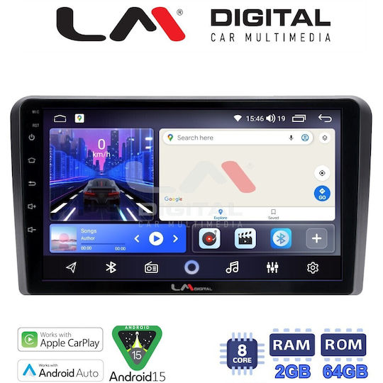 LM Digital Car Audio System for Audi A3 2003>2012 Bluetooth USB Wi-Fi GPS Apple CarPlay Android Auto