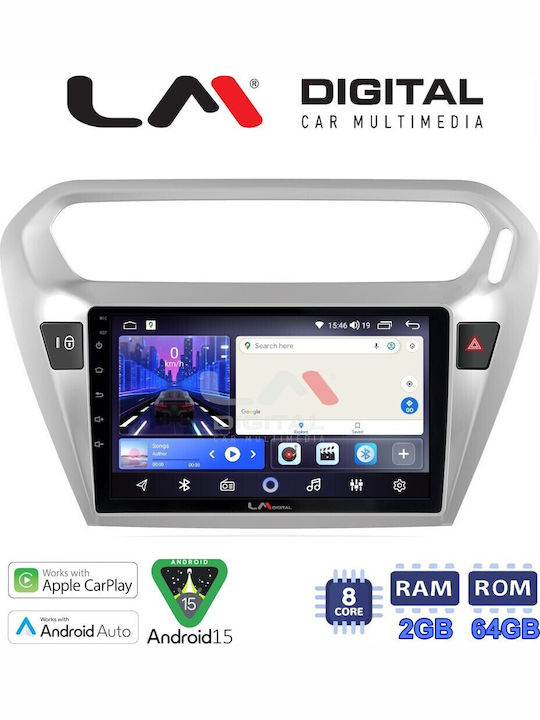 LM Digital Car Audio System for Peugeot 301 2012 Bluetooth USB Wi-Fi GPS Apple CarPlay Android Auto