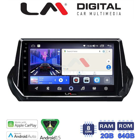LM Digital Car Audio System for Peugeot 2008 / 208 2012 Bluetooth USB Wi-Fi GPS Apple CarPlay Android Auto