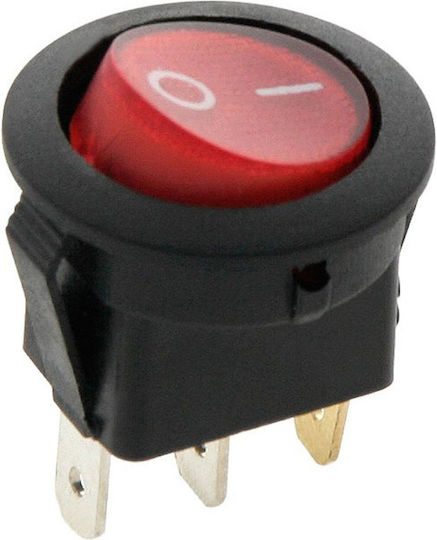 292008 On-Off Switch Lamp 12v 20a Red Irs-101-8c/d Set 5 Pieces