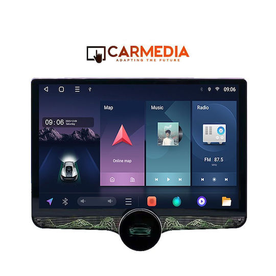 Carmedia Ηχοσύστημα Αυτοκινήτου για Jeep Cherokee 2008-2014 (Bluetooth/USB/WiFi/GPS/Apple-Carplay/Android-Auto) με Οθόνη Αφής 11.8"