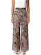 Damenhose mit Gummiband Blumenmuster Blumen