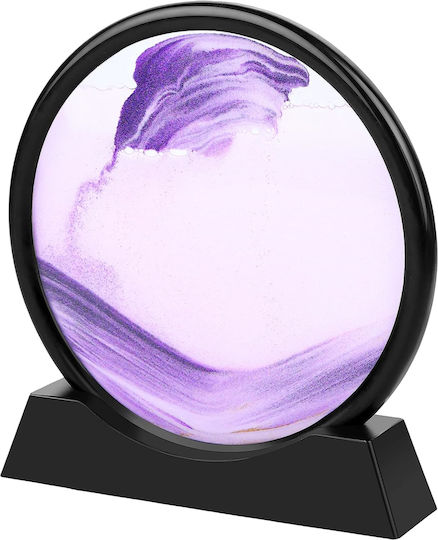 Home Office Tischdekoration Sanduhr Typ Arvada Minimaluxe Glas Sand 3d 18x19,5 cm Lila Schwarz