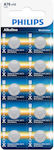 Philips Alkalische Uhrenbatterien LR44 1.5V 10S...