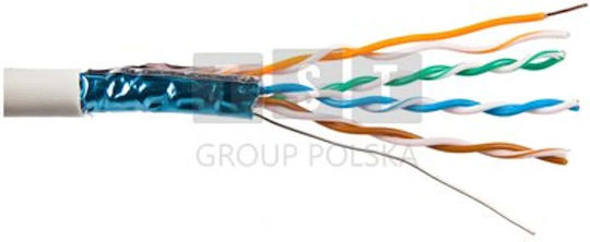 Securitynet F/UTP Кат. 5e (Gigabit) Ethernet Мрежов Кабел Сив