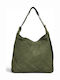 Women's Leather Shoulder Bag Olive
