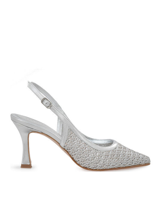 Pumps mit Hohem Absatz in Silber