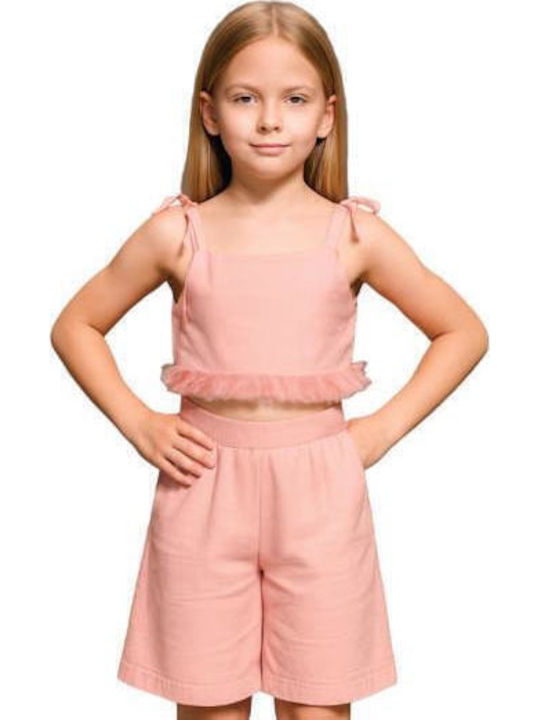 Serafino Kids Set with Shorts Summer 2 Pieces Pink