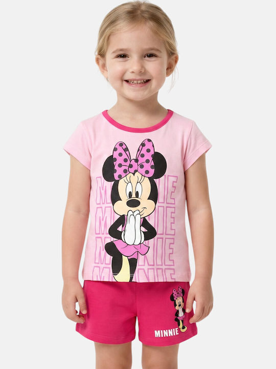 Παιδικό Σετ με Σορτς Καλοκαιρινό 2τμχ Ροζ Minnie