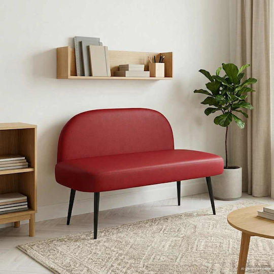 Hocker Für Das Wohnzimmer Mit Leder Bordeaux 76x110x60cm