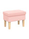 Fabric Upholstered Footstool Pink 55x35x41cm