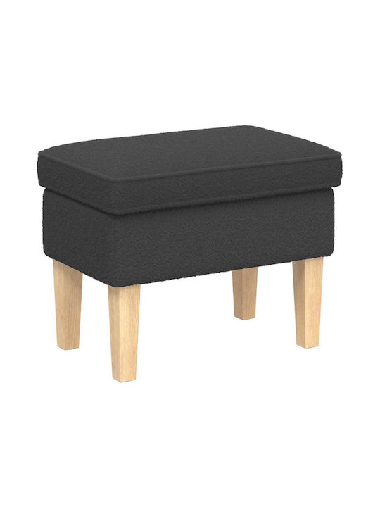 Fabric Upholstered Footstool Dark Gray 55x35x41cm