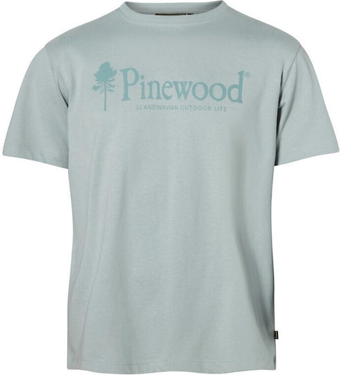 Men's Short Sleeve Pinewood Outdoor Life Color Aqua Grey Size L