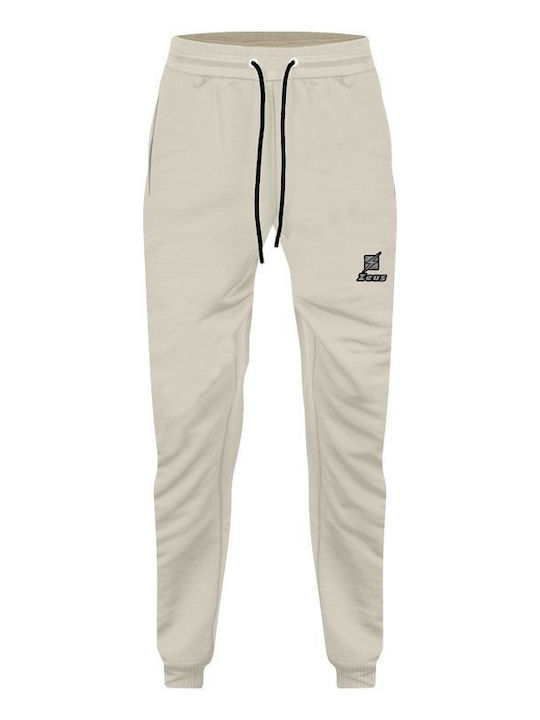 Herren-Sweatpants Glänzende Jogginghose mit Gummizug Beiges/Schwarz