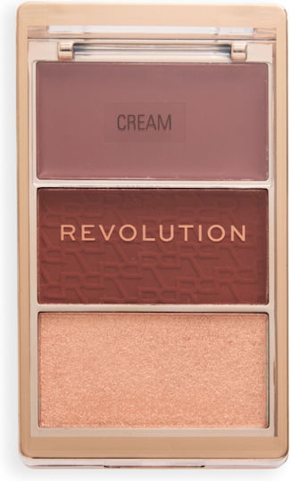 Revolution Beauty Palette with Eye Shadows in Pressed Powder Form Teddy Nude
