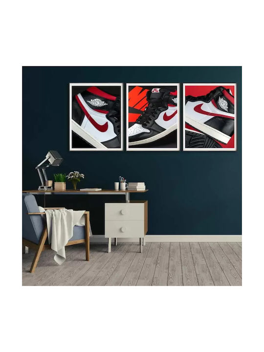 Poster Red And Black Jordan Sneakers Kds004b 40...
