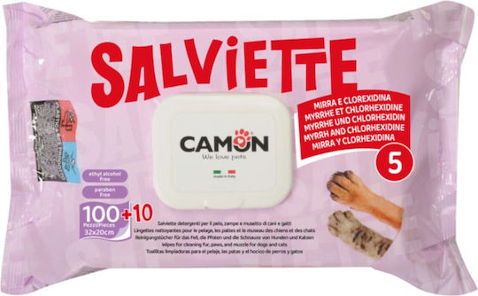 Camon Feuchttücher Reinigung 32x20cm 110 Stück Myrrhe mit Chlorhexidin