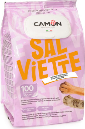 Camon Μαντηλάκια Καθαρισμού 30x17cm Bergamot Άρωμα Περγαμόντο 100τεμ
