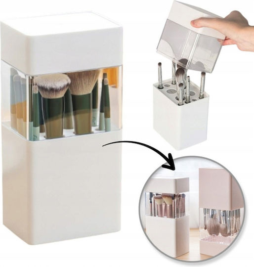 Ecarla Make-up Zubehör Organizer 12 Stück Trocknungsbehälter 22x10,5x8cm Weiß Cb71b