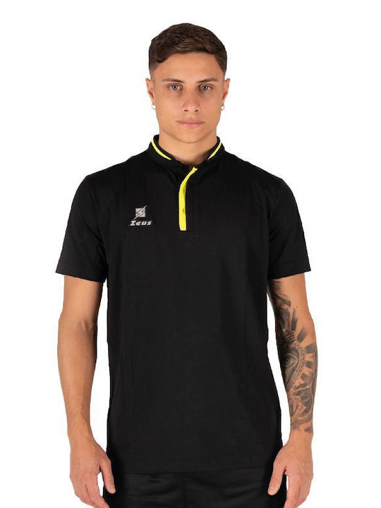 Polo Αθλητική Μπλούζα Κοντομάνικη Black/fluo Yellow