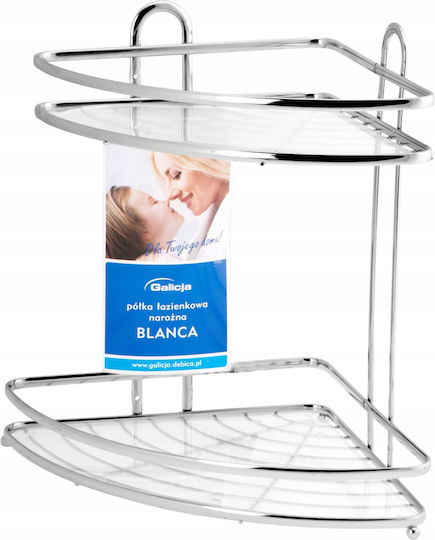 Galicja Corner Wall Mounted Bathroom Shelf Plastic Transparent