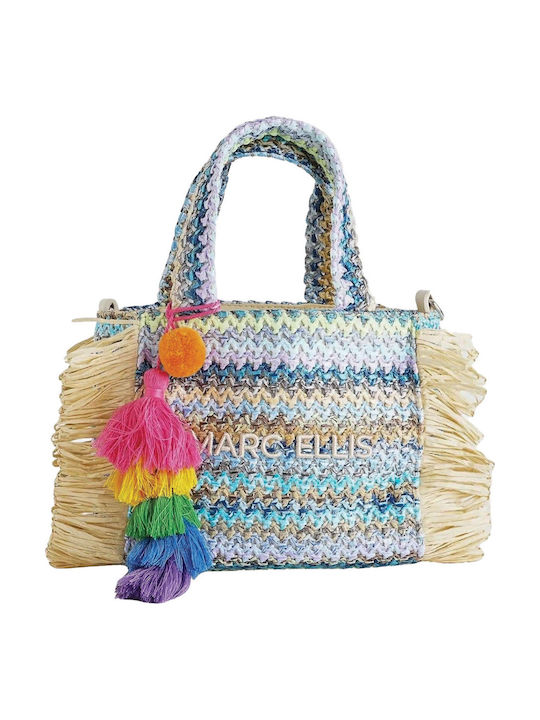 Fabric Women's Tote Handbag Blue
