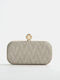 Τσαντάκι Clutch Ανάγλυφο Glitter Χρυσό Μέγεθος One Size Χρυσό
