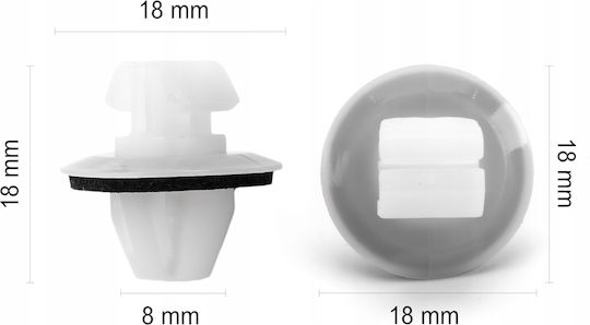 1x Seitenstreifen-Klammern Clips Suzuki Grand Vitara