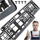AWParts Car License Plate Frame Plastic 52.5 x 52.5cm Black Carbon 1 Piece