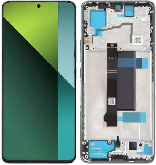 Ersatzbildschirm Für Xiaomi Redmi Note 13 Pro 5G Poco X6 5G OLED mit Rahmen Schwarz Grade A