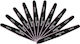 Set 10 Nail Files Drop 100/180 Grit Sensopro Milano Black
