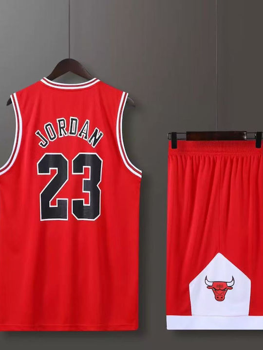 King Ανδρικο Σετ Μπάσκετ Jordan Red