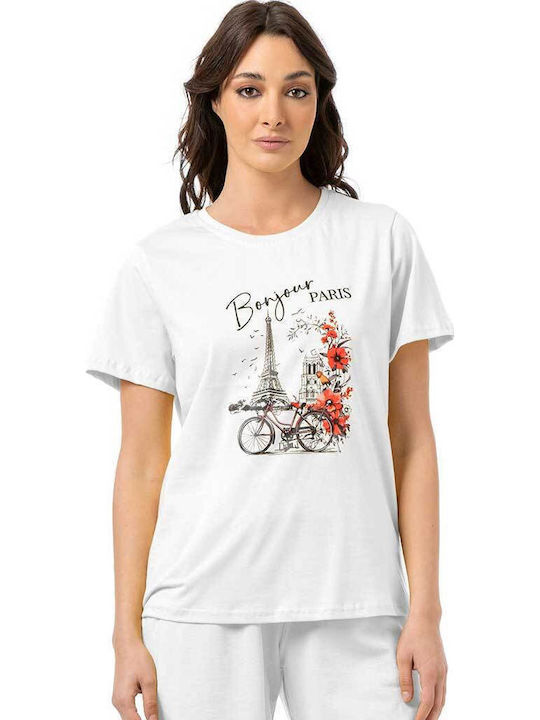 Bodymove Damen Bluse Baumwolle Weiß