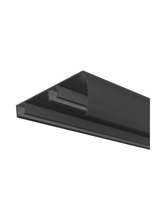 Gardinia Two-Way Curtain Track in Black Aluminum 250cm