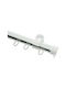 Gardinia One-Way Metallic Curtain Track in White Colour 240cm